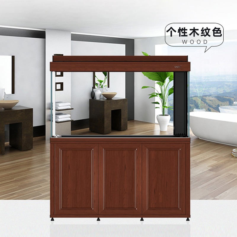 彩鲽专业龙鱼缸正面超白玻璃生态底过滤懒人免换水水族箱大型CGBS