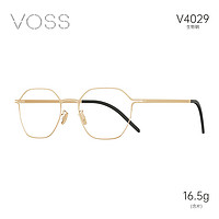 VOSS 芙丝 日本进口男女款光学近视眼镜生物薄钢V4029 C01浅金