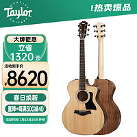 TAYLOR 泰勒114CE单板电箱吉他 ES2拾音器 云杉+胡桃木 41英寸