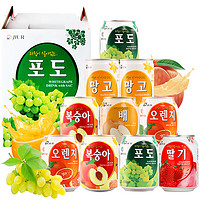 九日韩国饮料大颗粒果肉果汁饮料 口味12罐*238ml