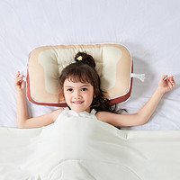 匹鲁儿童枕头3-6-12岁宝宝成人透气可水洗四季通用分区护颈枕亲子枕 饼干款 30*50cm
