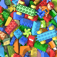 Temi 糖米 儿童玩具大颗粒积木DIY立体拼装送收纳桶男女孩节日生日圣诞节礼物