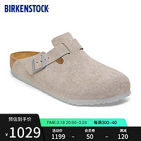 BIRKENSTOCK勃肯软木拖鞋女款时尚平底包头拖鞋Boston系列 灰色/石头灰窄版1027751 38