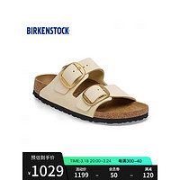 BIRKENSTOCK勃肯软木拖鞋女款时尚大巴扣凉拖Arizona 系列 米色/米白色窄版1026585 43