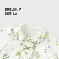 babylove 娃爱的蓓蓓 婴儿连体衣女宝宝春秋纯棉哈衣洋气爬服公主衣服漫步芳丛