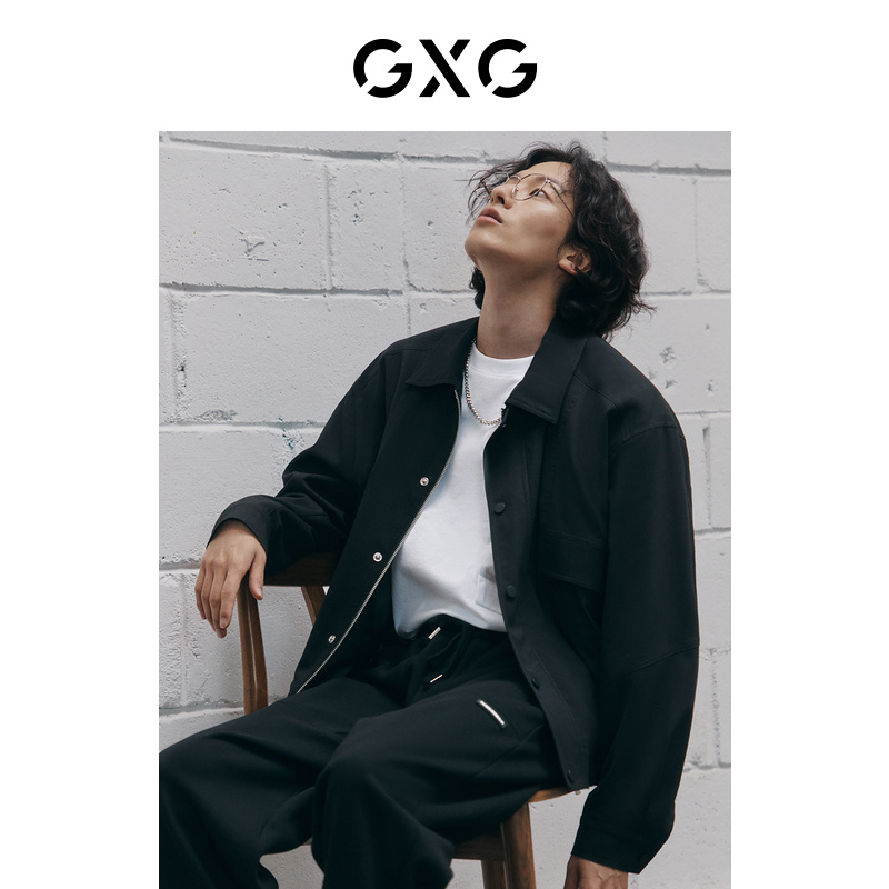 GXG男装 双色简约夹克外套精致休闲斯文大方 