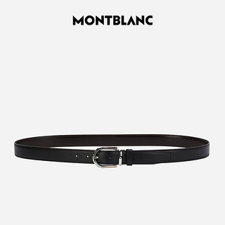 MONTBLANC 万宝龙 马蹄形针式带扣黑/棕色双面腰带120x3cm 128757礼物