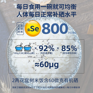 花宜树 富硒大米1kg真空尝鲜礼盒装粳米粥米籼米富含有机硒800微克