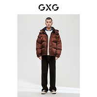 GXG男装沉静棕系列棕色羽绒服2022年冬季