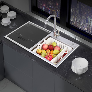 丹沃思智能洗碗机全自动家用水槽式一体超声波家用小型机JDP1S-M1