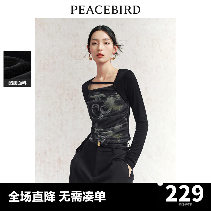 PEACEBIRD WOMEN 太平鸟女装 女士T恤