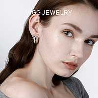 VIGG JEWELRY VIGG留白耳钉女轻奢高级感2024年新款潮时尚小众设计银针耳饰品