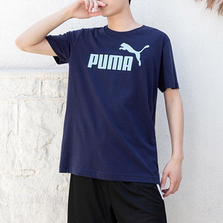 PUMA 彪马 男装夏季时尚圆领短袖T恤健身舒适运动上衣