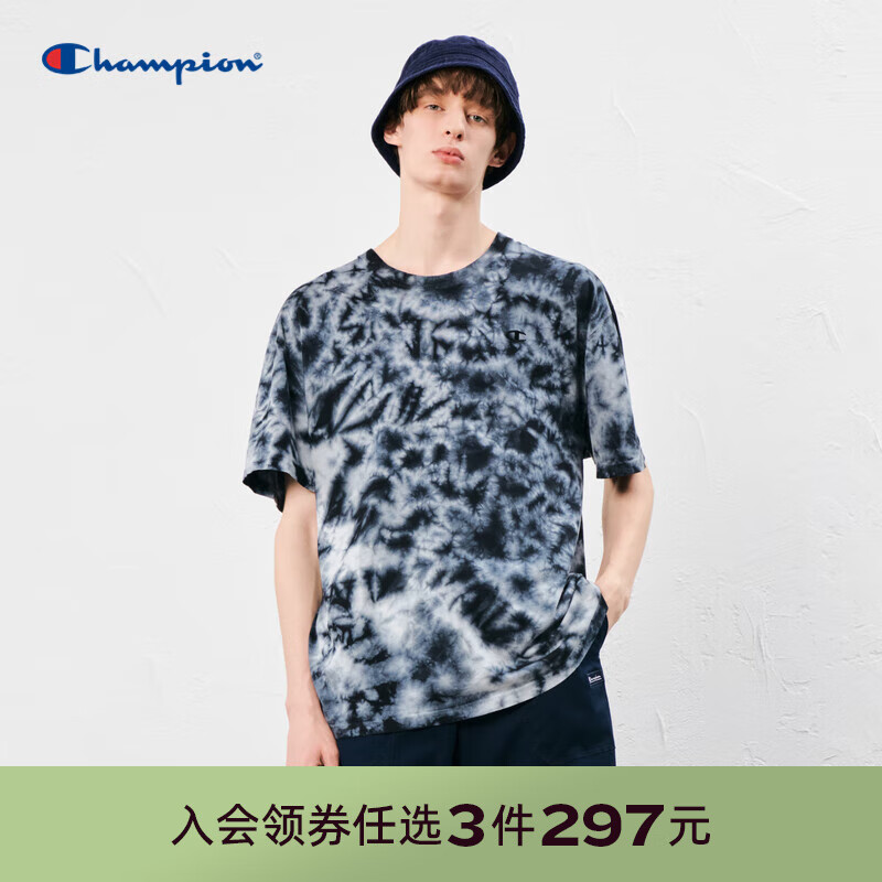 Champion【任选3件】【任选3件】【任选3件】冠军款T恤 黑色扎染 M