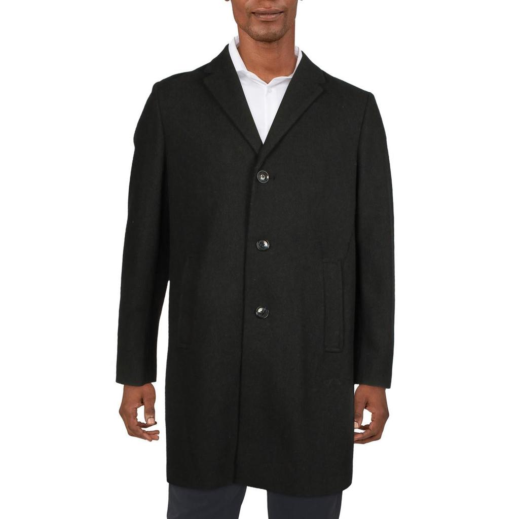 Tommy Hilfiger Mens Addison Wool Blend Midi Overcoat