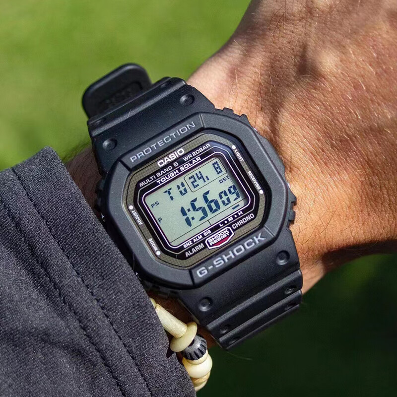 卡西欧（CASIO）原点小方块手表男太阳能电波日产旋盖式石英表GW-5000U-1JF GW-5000U-1JF原点日产 超经典！