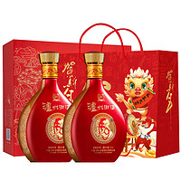 泸州老窖（LUZHOULAOJIAO）龙虎新春生肖纪念礼盒酒52度500ml*2 浓香型白酒礼盒装