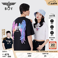 BOY LONDON【霓虹光翼】夏季短袖T恤彩色翅膀薄荷曼波浪漫N01055 白色 L