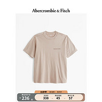 ABERCROMBIE & FITCH男装女装装 美式风复古时尚流行短袖T恤 359234-1 浅棕色 XXL (185/124A)