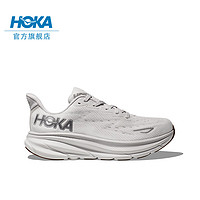 HOKA ONE ONE男款夏季克利夫顿9跑步鞋CLIFTON 9 C9缓震轻量防滑 【】云雾灰/白色 （4月1日 10点发售） 40