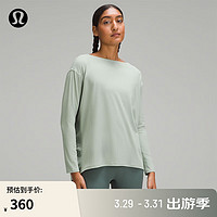 lululemon 丨Back in Action 女士长袖 T 恤 *Nulu LW3EZXS 薄荷绿 6