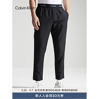 Calvin Klein【速干】运动24春夏男松紧提花腰边跑步训练运动裤4MS4P643 001-太空黑 L