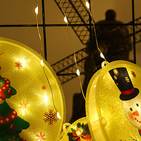 旺加福 圣誕節裝飾創意燈掛件掛飾雪人老人圣誕樹飾品套餐裝扮場景布置