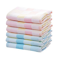 88VIP：京京 新疆棉格纱布童巾纯棉毛巾婴儿童面巾新品柔软吸水热卖粉色1条