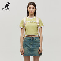 KANGOL 中号双肩包女大学生简约百搭运动背包防水大容量书包ins风