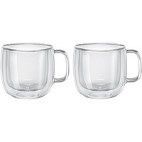 双立人（ZWILLING）玻璃J.A. Henckels浓缩咖啡杯套装，白色2个（1包） Cappuccino Mug Set 2-pc