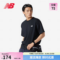 new balance T恤24年男款运动休闲舒适透气短袖MT41509 BK XL