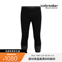 icebreaker美利奴羊毛男 260 ZoneKnit™内层保暖户外运动滑雪七分裤 0A56HK 黑色 L