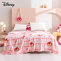 迪士尼（Disney）冰丝夏凉被空调被儿童午睡盖被芯可机洗格子草莓熊200*230cm