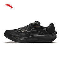安踏柏油路霸2代丨氮科技跑步鞋男鞋专业减震耐磨支撑运动鞋 黑/金属金-6 8.5(男42)
