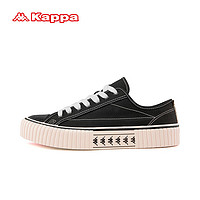 KAPPA卡帕帆布鞋子男鞋2024夏季透气运动板鞋品牌潮鞋 K0BX5VS08D黑色 37