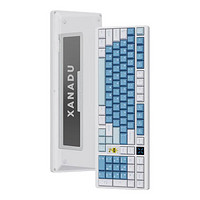 机械蜂 X100 Pro 三模机械键盘 银沙白 风信子 RGB