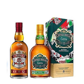 芝华士（Chivas Regal）12年18年 苏格兰 调和型威士忌 洋酒 芝华士12年700ml+13年500ml组合