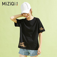 MIZIQI 米子旗 女士纯棉短袖T恤
