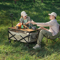 TOREAD 探路者 户外露营车桌板 营地车铝合金蛋卷桌简易桌面卷便携野餐车