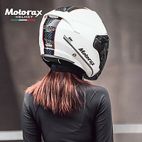 MOTORAX 摩雷士 摩托机车半盔 S30 极光白