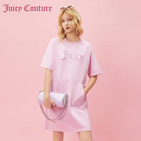 Juicy Couture 橘滋 粉红宇宙logo图案烫钻连衣裙