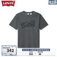 Levi's李维斯24夏季男士休闲时尚印花短袖T恤 烟灰色 A9229-0001 XL
