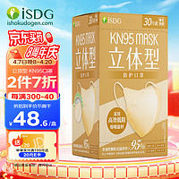 ISDG 医食同源 日本口罩口罩独立包装3d立体型透气