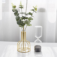 翻旧事 北欧ins金色小花瓶轻奢干花摆件客厅餐桌现代简约玻璃茶几装饰品