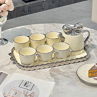 奶油风陶瓷水杯子家用套装茶杯茶具茶壶轻奢客厅新婚乔迁