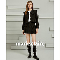 Marie Claire 嘉人 2024春夏新款法式时尚波点小香风外套+波点小香风半截裙