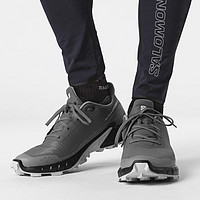 salomon 萨洛蒙 男士 Alphacross 5 登山鞋,Pewter Black Ghost Gray,43 1/3 EU