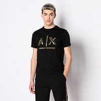 Armani Exchange 阿玛尼 男式撞色字母logo休闲简约轻薄T恤