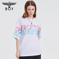 BOY LONDON 短袖T恤情侣春夏季烫金薄荷曼波浪漫N01000 白色 L/此款偏大，建议拍小一码