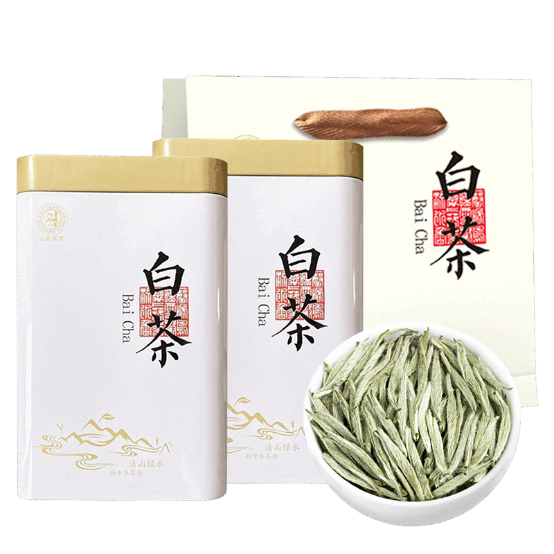 花小茵 新茶大白银针月光白单芽大银针 80g/罐（单罐装）